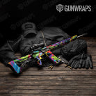 Paint Splatter Black AR 15 Gun Skin Vinyl Wrap