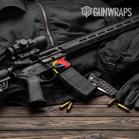 Paint Splatter AR-15 Well Gun Skin Vinyl Wraps