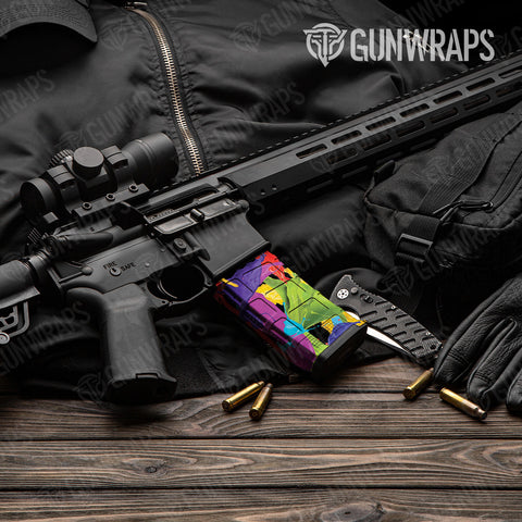 Paint Splatter AR-15 Mag Gun Skin Vinyl Wraps