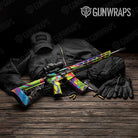 Paint Splatter Lime AR 15 Gun Skin Vinyl Wrap