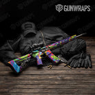 Paint Splatter Purple AR 15 Gun Skin Vinyl Wrap