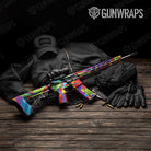 Paint Splatter Red AR 15 Gun Skin Vinyl Wrap