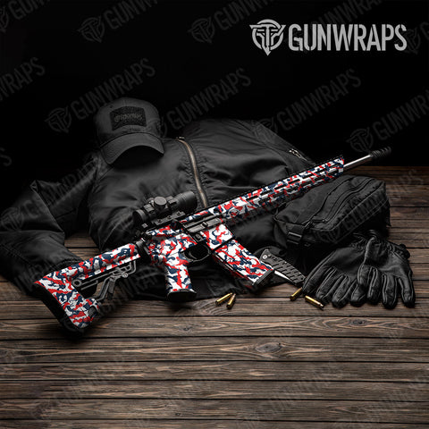 Ragged Camo AR-15 Gun Skin Vinyl Wraps