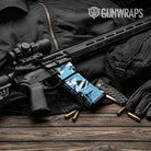 Sharp Baby Blue Camo AR 15 Mag & Mag Well Gun Skin Vinyl Wrap