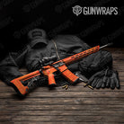 Sharp Elite Orange Camo AR 15 Gun Skin Vinyl Wrap