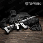 Sharp Elite White Camo AR 15 Gun Skin Vinyl Wrap