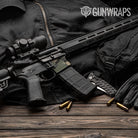 Sharp Militant Charcoal Camo AR 15 Mag Well Gun Skin Vinyl Wrap
