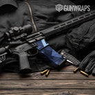 Shattered Blue Urban Night Camo AR 15 Mag & Mag Well Gun Skin Vinyl Wrap
