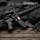 Shattered Magenta Tiger Camo AR 15 Mag Well Gun Skin Vinyl Wrap