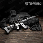 Shredded Snow Camo AR 15 Gun Skin Vinyl Wrap