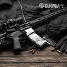 Shredded Snow Camo AR 15 Mag & Mag Well Gun Skin Vinyl Wrap
