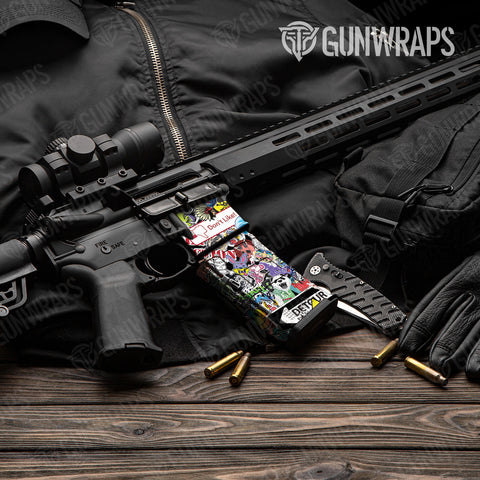 Sticker Bomb AR-15 Mag & Mag Well Gun Skin Vinyl Wraps
