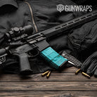 Stone Turquoise Marble AR 15 Mag Gun Skin Vinyl Wrap