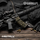 AR 15 Mag & Mag Well Substrate Stealth Camo Gun Skin Vinyl Wrap Film