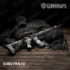 AR 15 Substrate Snow Stalker Camo Gun Skin Vinyl Wrap Film