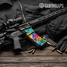 Tie Dye Clementine Kiss AR 15 Mag & Mag Well Gun Skin Vinyl Wrap