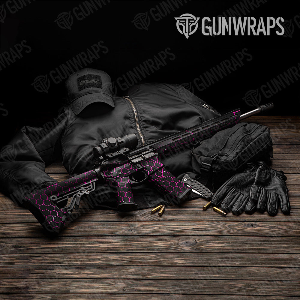 Vivid Hex Magenta AR 15 Gun Skin Vinyl Wrap