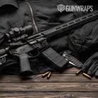 AR 15 Mag Well Grayscale Engaged Gun Skin Vinyl Wrap