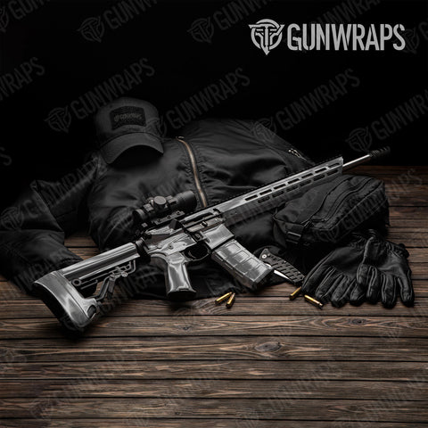 Chrome AR-15 Gun Skin Vinyl Wraps
