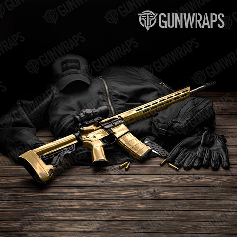 Gold AR-15 Gun Skin Vinyl Wraps