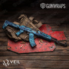 AK 47 Veil Stoke Aqua Camo Gun Skin Vinyl Wrap