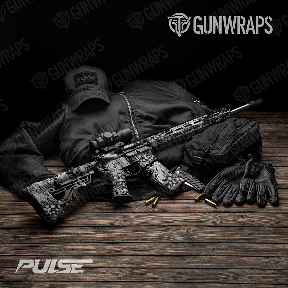 AR 15 Pulse Blizzard Camo Gun Skin Vinyl Wrap