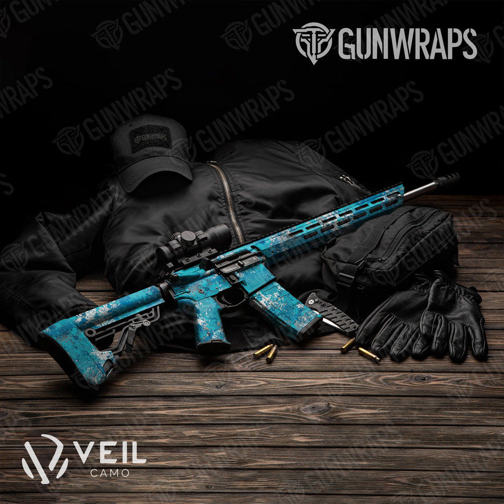 AR 15 Veil Wideland Mariner Camo Gun Skin Vinyl Wrap