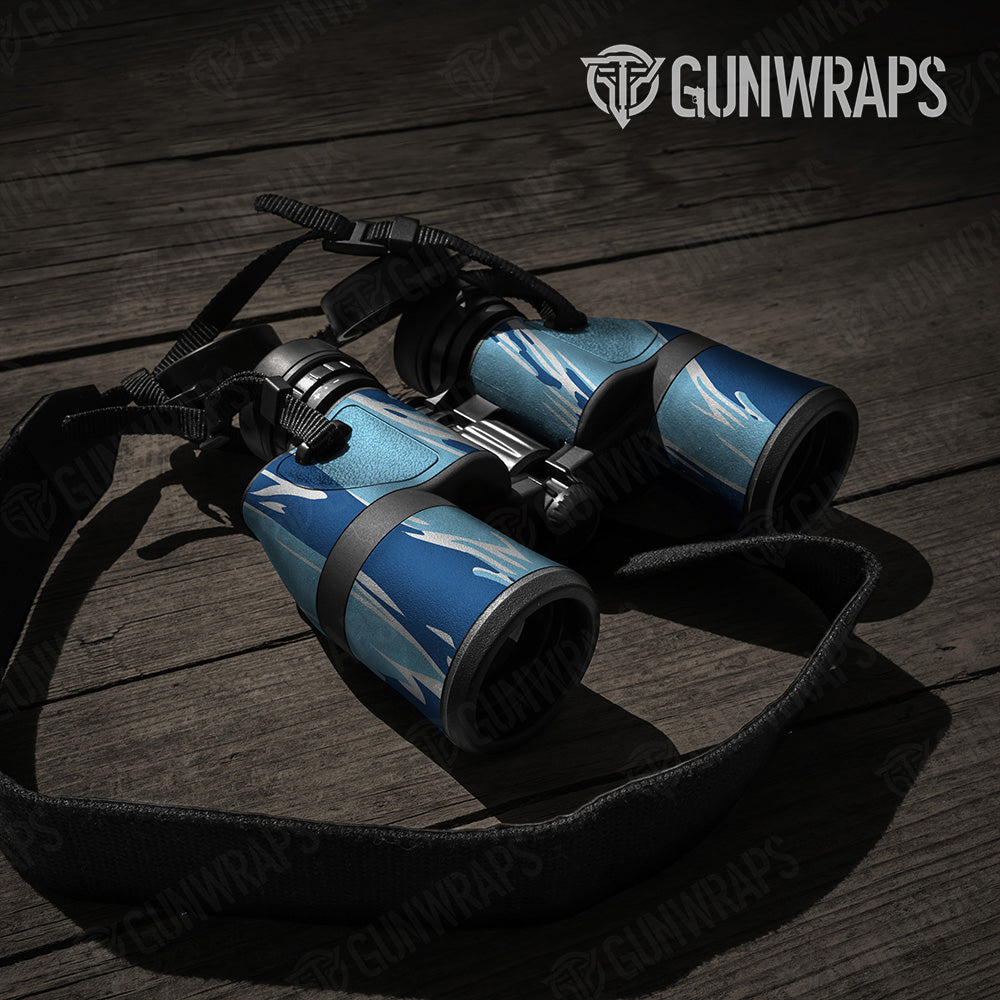 Shredded Baby Blue Camo Binocular Gear Skin Vinyl Wrap