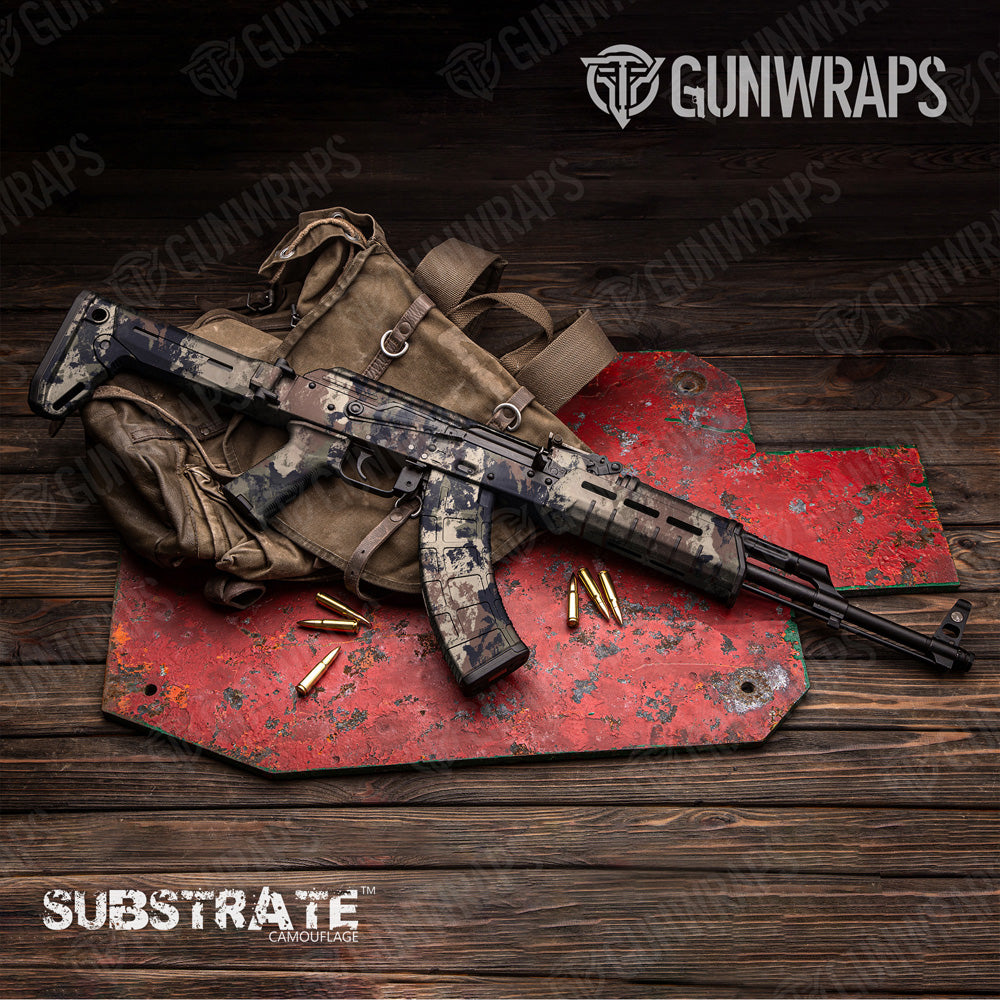 AK 47 Substrate Saigon Camo Gun Skin Vinyl Wrap Film
