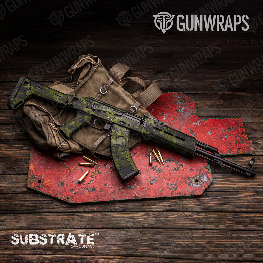 AK 47 Substrate Stockholm Camo Gun Skin Vinyl Wrap Film