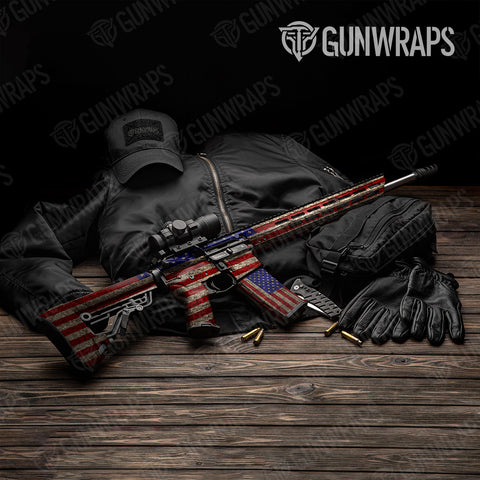 Patriotic AR-15 Gun Skin Vinyl Wraps