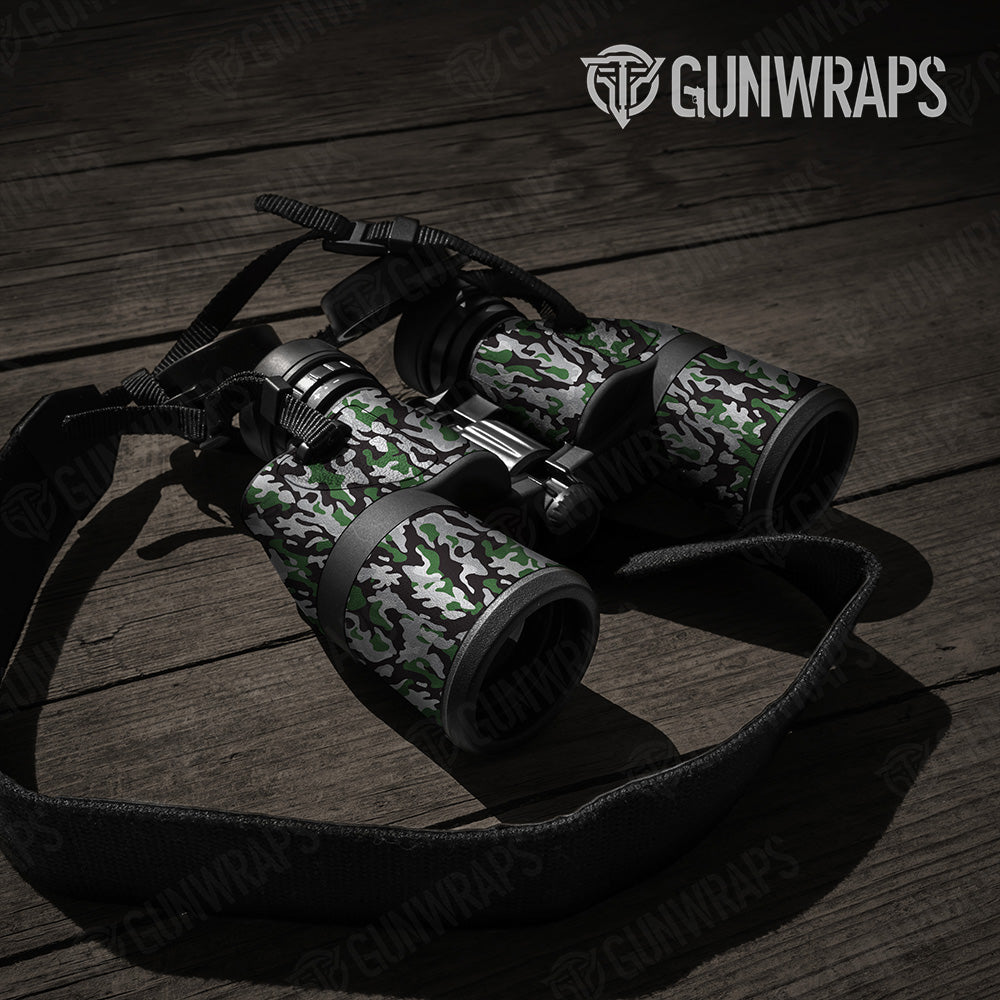 Classic Green Tiger Camo Binocular Gear Skin Vinyl Wrap