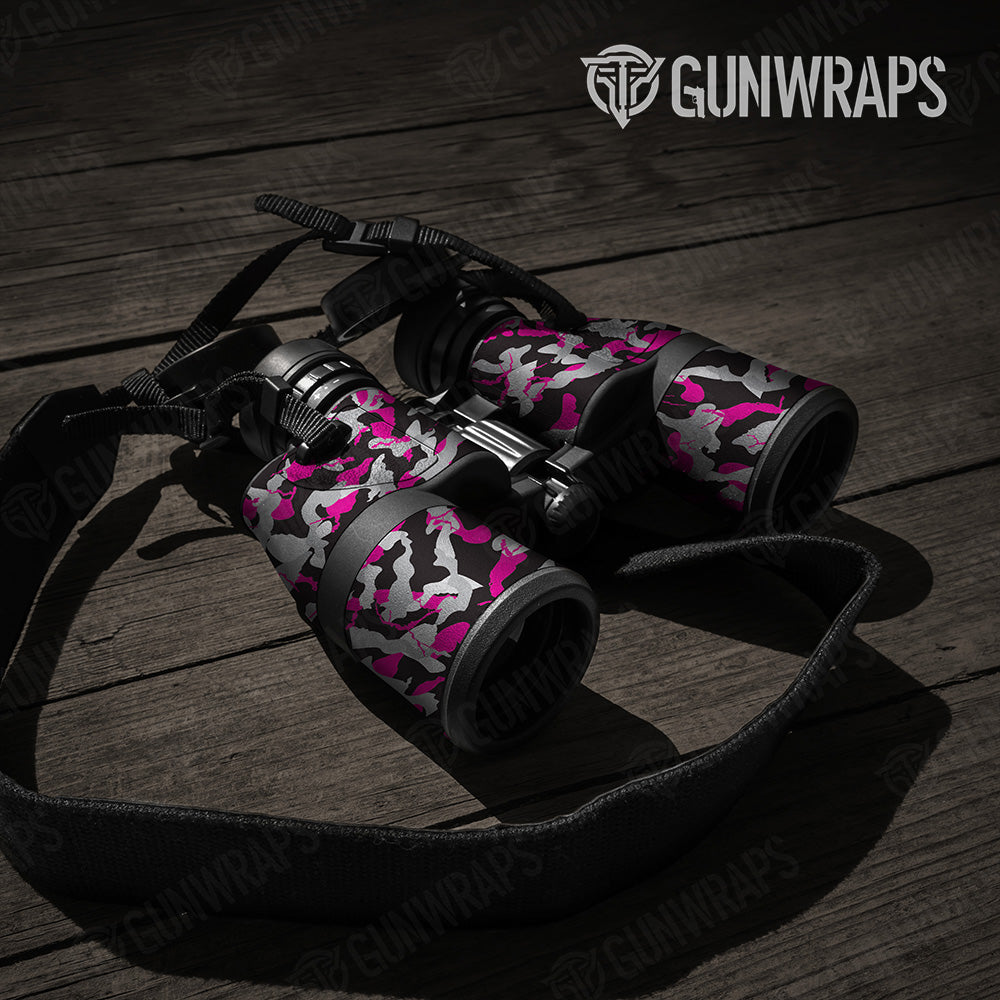 Ragged Magenta Tiger Camo Binocular Gear Skin Vinyl Wrap