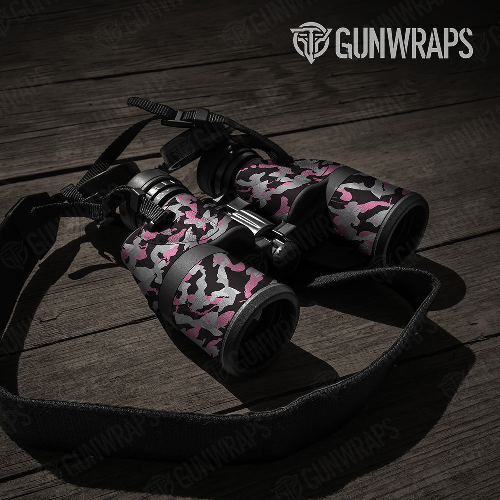 Ragged Pink Tiger Camo Binocular Gear Skin Vinyl Wrap