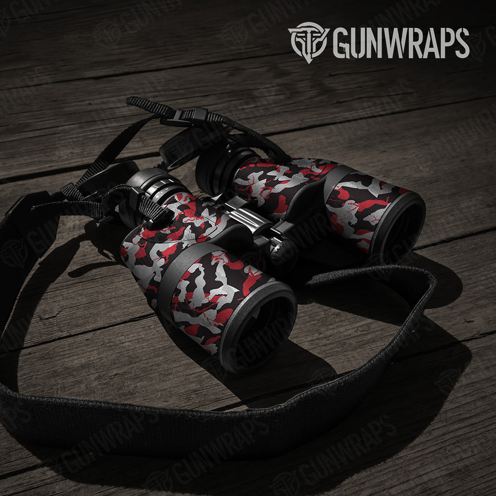 Ragged Red Tiger Camo Binocular Gear Skin Vinyl Wrap
