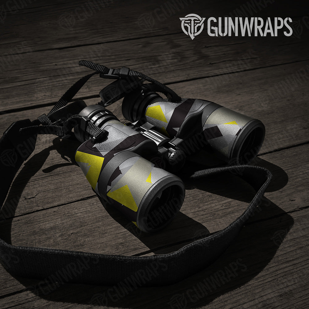 Shattered Yellow Tiger Camo Binocular Gear Skin Vinyl Wrap