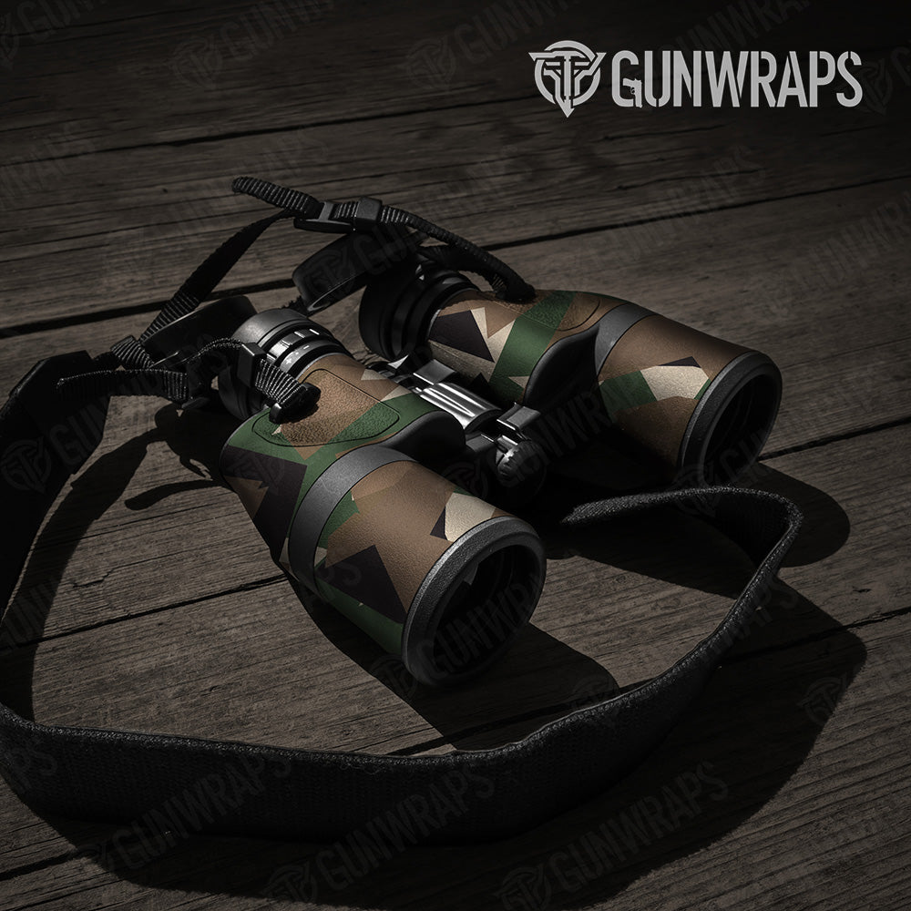 Shattered Woodland Camo Binocular Gear Skin Vinyl Wrap