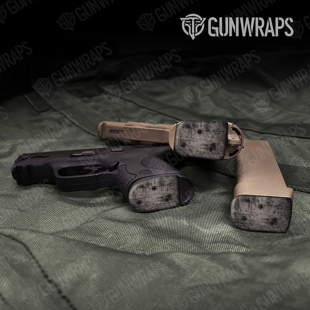 Exclusive Grayscale Bulletholes Pistol Mag Gun Skin Vinyl Wrap