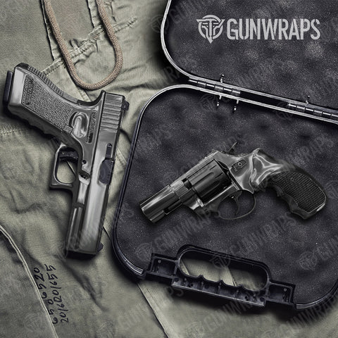 Chrome Pistol & Revolver Gun Skin Vinyl Wraps