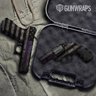 Purple American Patriotic Pistol & Revolver Gun Skin Vinyl Wrap