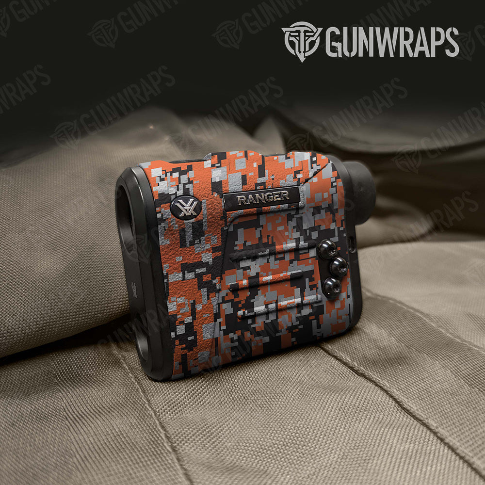 Digital Orange Tiger Camo Rangefinder Gear Skin Vinyl Wrap
