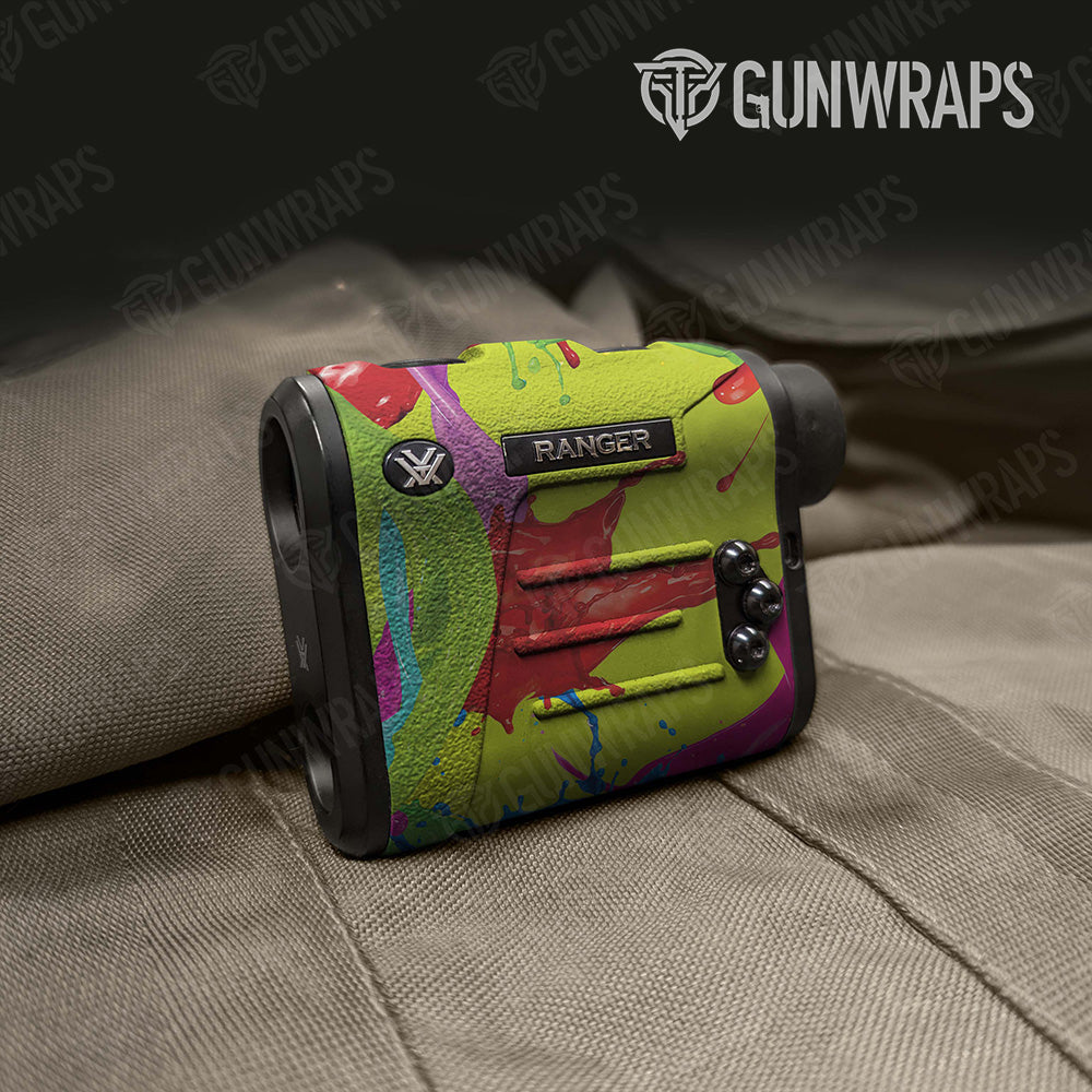 Paint Splatter Lime Rangefinder Gear Skin Vinyl Wrap