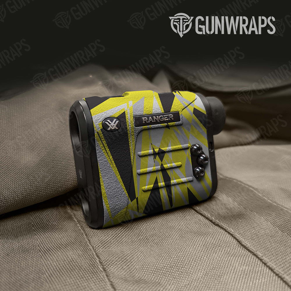 Sharp Yellow Tiger Camo Rangefinder Gear Skin Vinyl Wrap