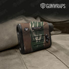 Shredded Woodland Camo Rangefinder Gear Skin Vinyl Wrap