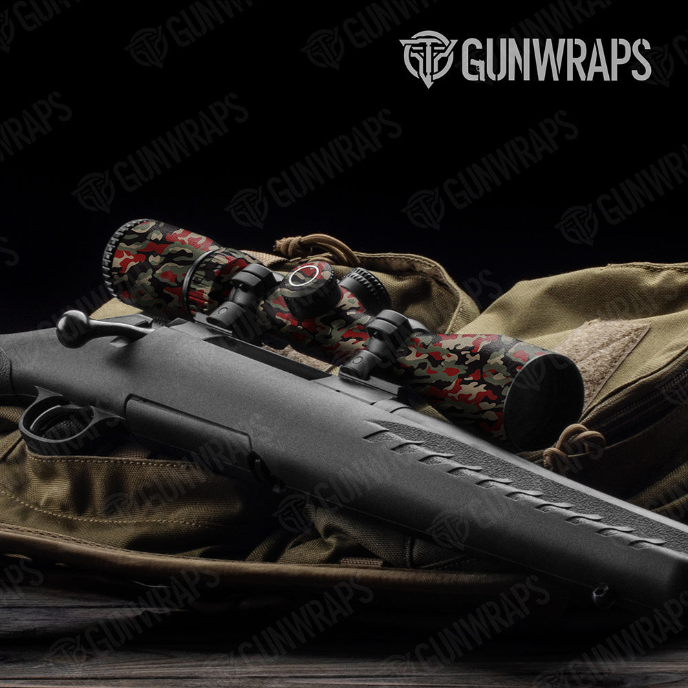 Classic Militant Red Camo Scope Gear Skin Vinyl Wrap