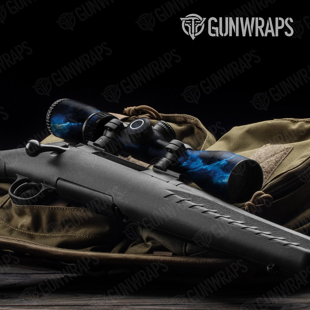 Stone Blue Lightning Marble Scope Gear Skin Vinyl Wrap