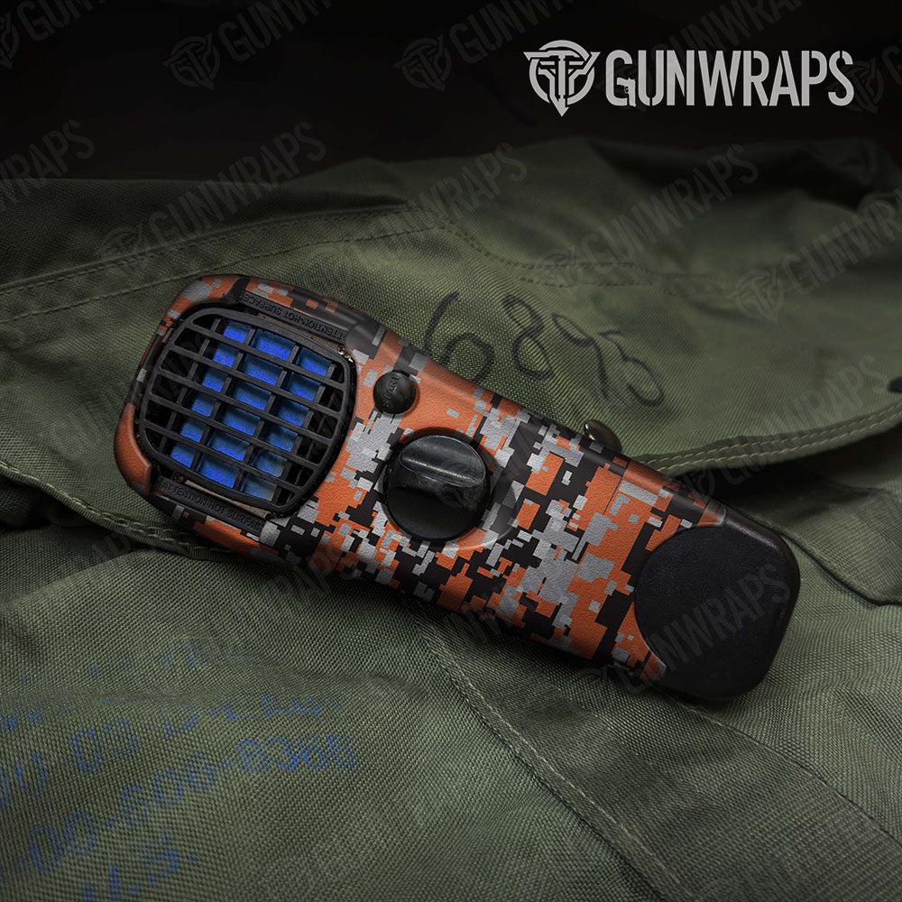 Digital Orange Tiger Camo Thermacell Gear Skin Vinyl Wrap
