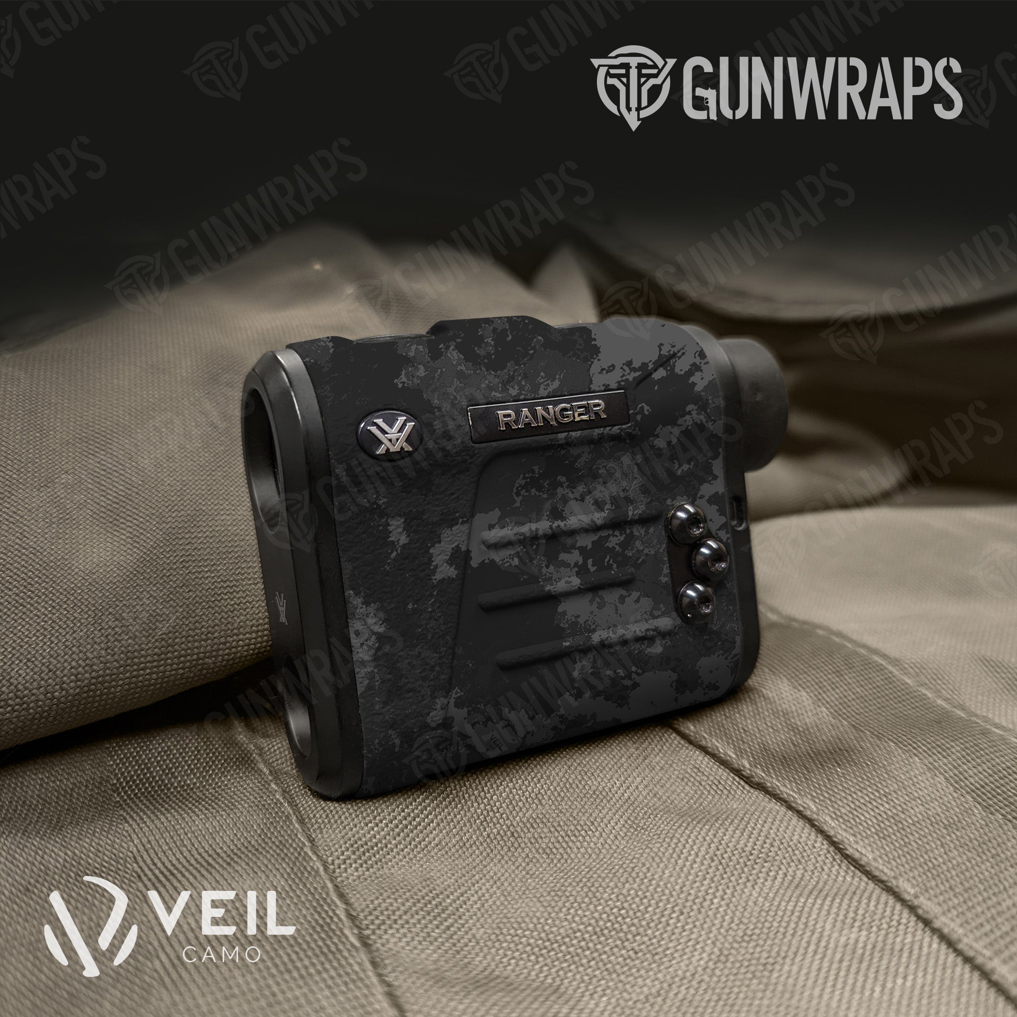 Rangefinder Veil Tac Black Camo Gun Skin Vinyl Wrap