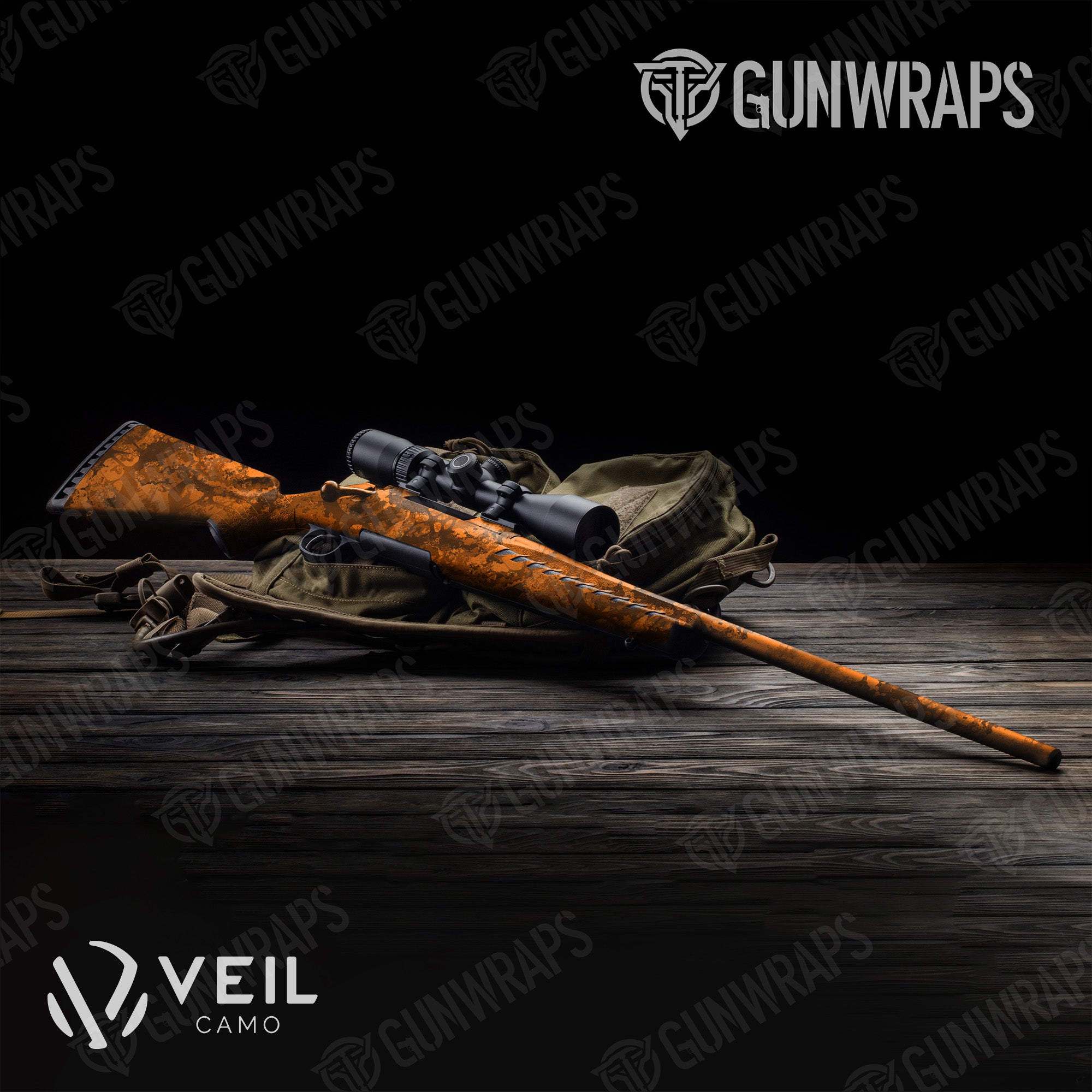 Rifle Veil Stoke Blaze Camo Gun Skin Vinyl Wrap