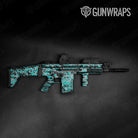 Digital Tiffany Blue Tiger Camo Tactical Gun Skin Vinyl Wrap